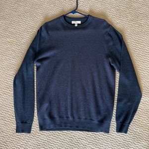 Men’s Navy Blue Calibrate Long Sleeve Shirt Sweater Sweat Shirt Size Medium